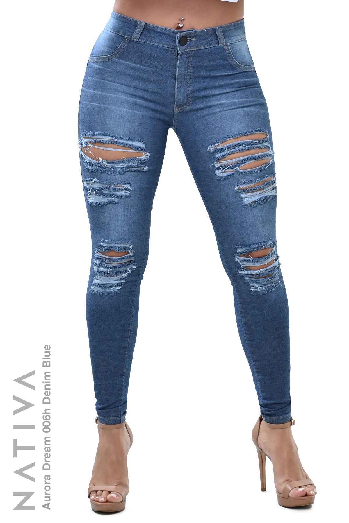 SUPER SKINNY JEANS, AURORA DREAM 006H DENIM BLUE, Talle Medio. Moldeador Ultra Confortable. Jornada Prolongada. Tecnología No Stress®