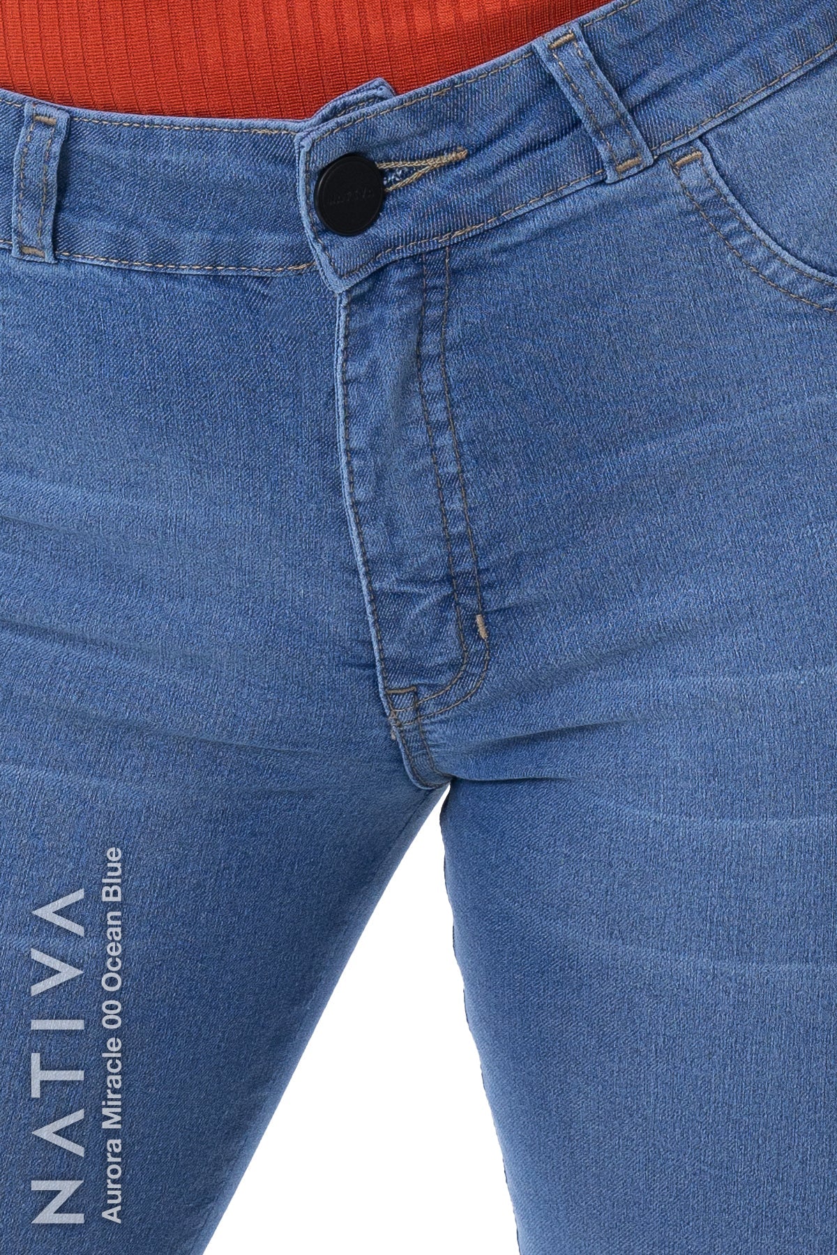 SUPER SKINNY JEANS, AURORA MIRACLE 00 OCEAN BLUE, Talle Medio. Moldeador. Movimiento Intenso. Tecnología No Stress®