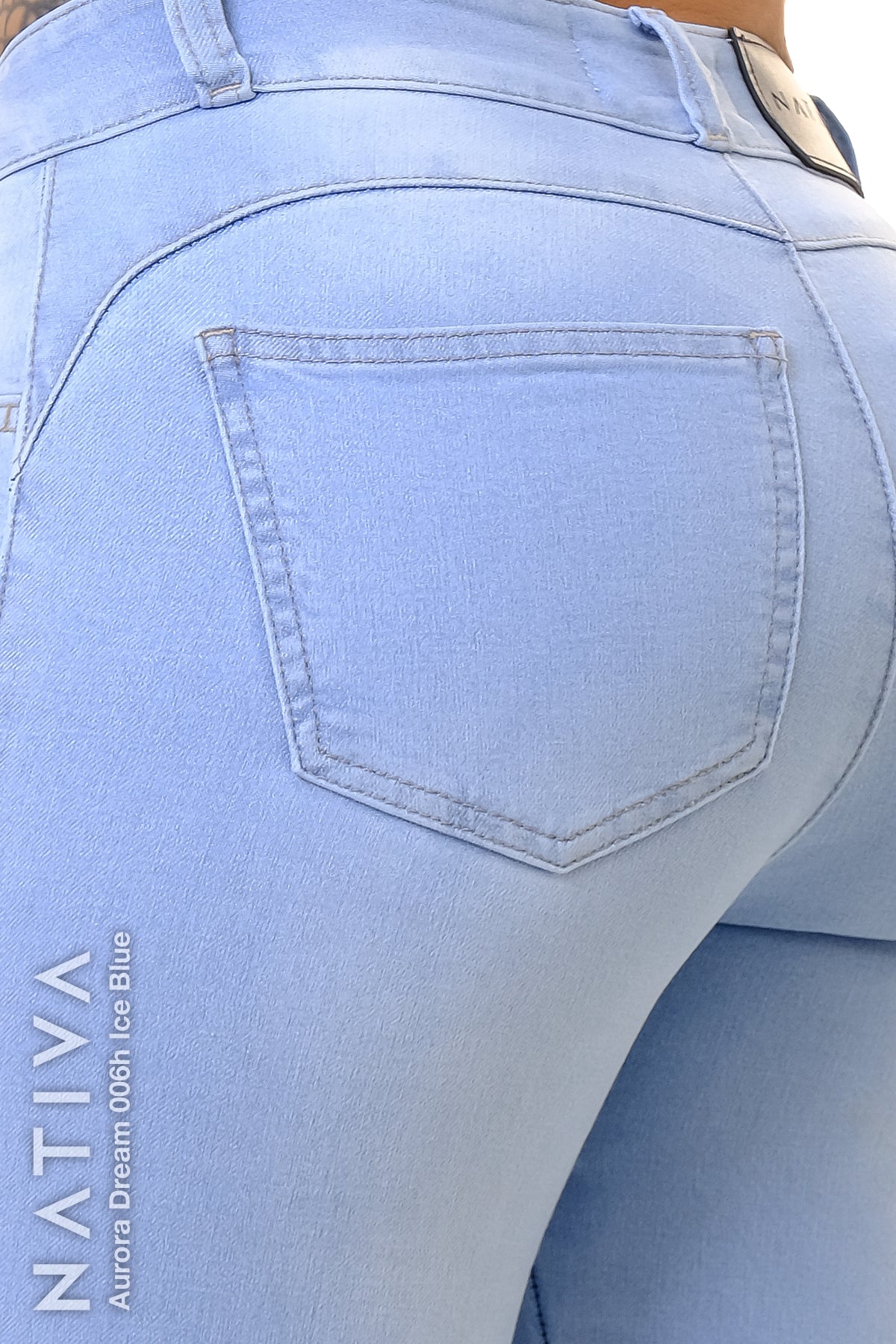 SUPER SKINNY JEANS, AURORA DREAM 006H ICE BLUE, Talle Medio. Moldeador Ultra Confortable. Jornada Prolongada. Tecnología No Stress®
