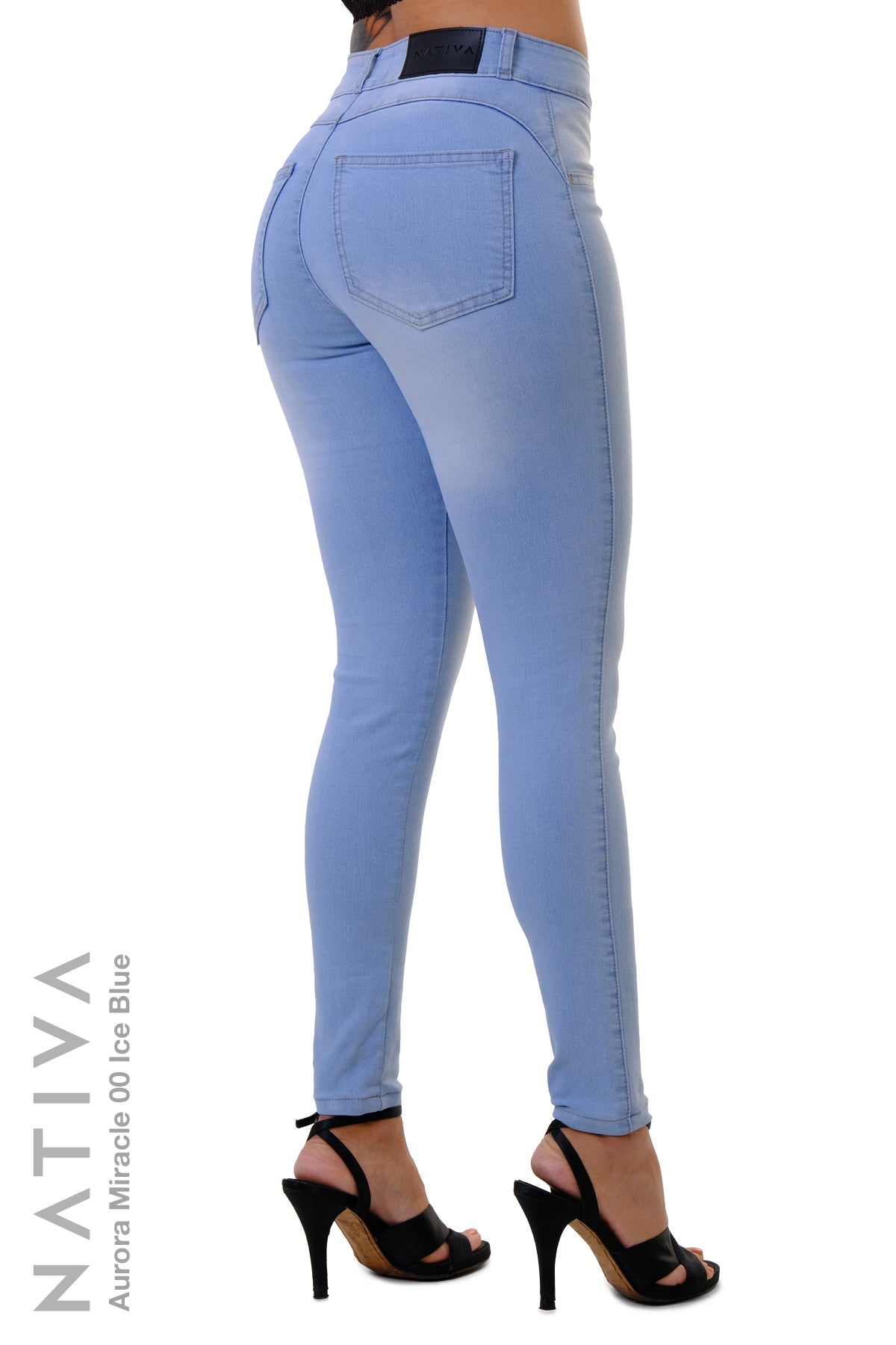 SUPER SKINNY JEANS, AURORA MIRACLE 00 ICE BLUE, Talle Medio. Moldeador. Movimiento Intenso. Tecnología No Stress®