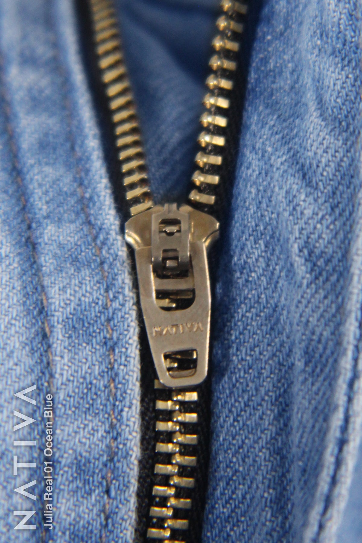 WIDE LEG True Denim Jeans, JULIA REAL 01 OCEAN BLUE. Talle Alto. Auténtico e Interminable. Cintura Ajustable PERFECT FIT®