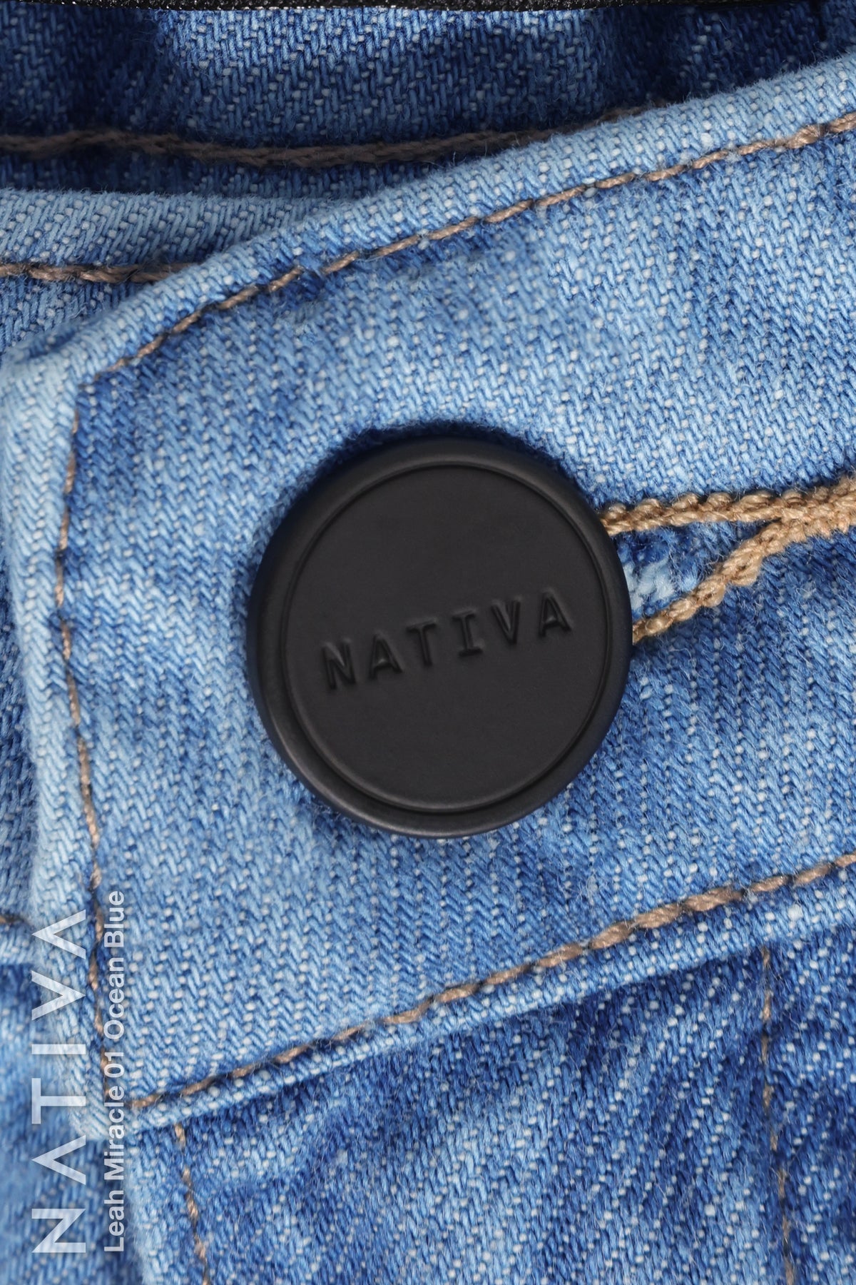 LEGGING JEANS, LEAH MIRACLE 01 OCEAN BLUE. Talle Alto. De Fácil Colocado. Para Descanso, Viajes y Vacaciones. Tecnología No Stress®