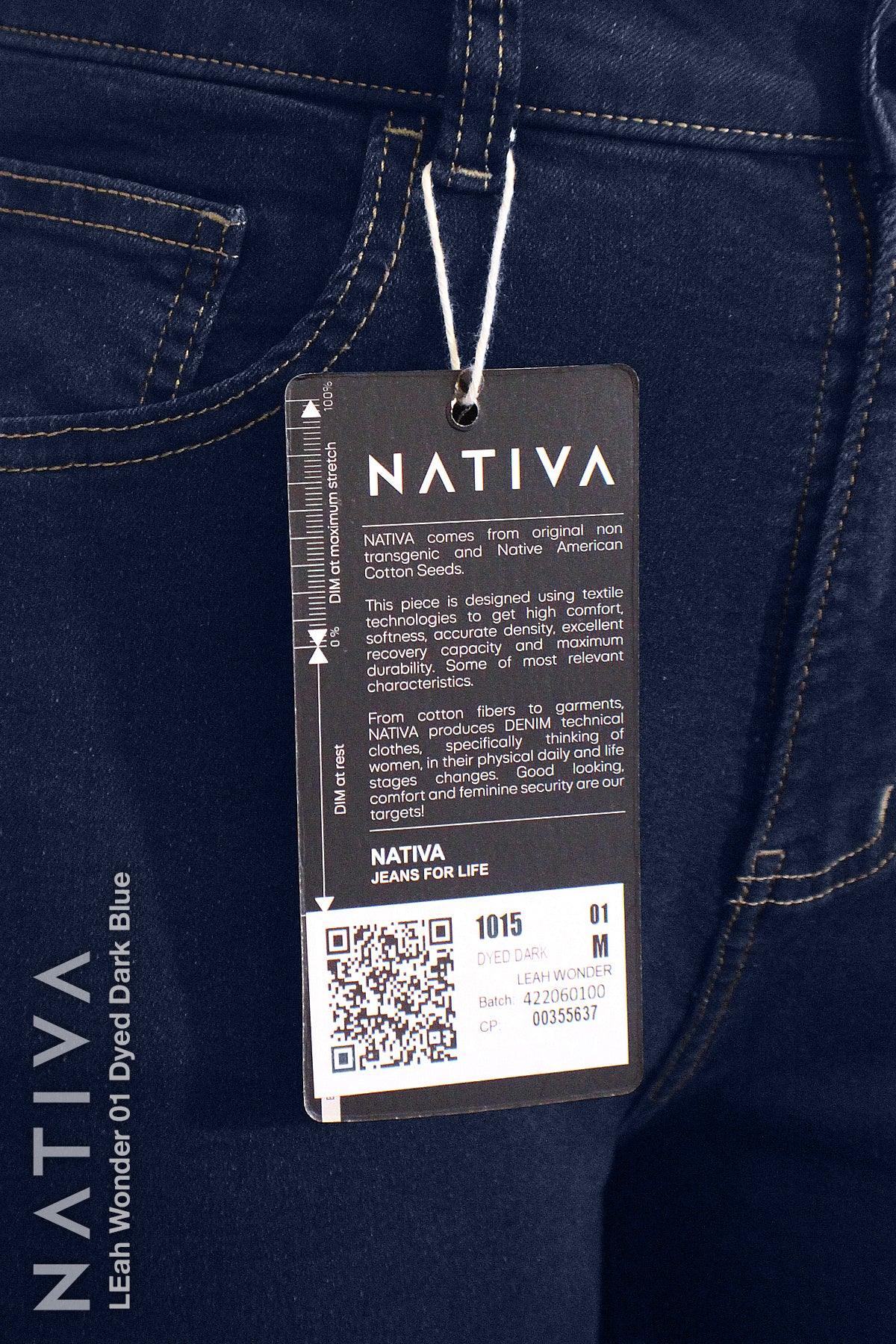 LEGGING JEANS, LEAH WONDER 01 DYED DARK. Talle Alto. De Fácil Colocado. Moldeador y Afirmador. Casual 7 días. Tecnología No Stress®