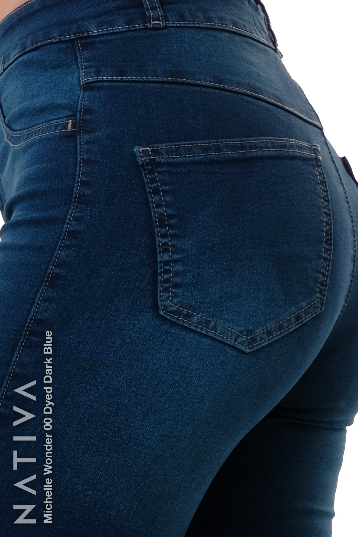 SUPER SKINNY JEANS, MICHELLE WONDER 00 DYED DARK, Talle Alto. Moldeador y Afirmador. Casual 7 días. Tecnología No Stress®