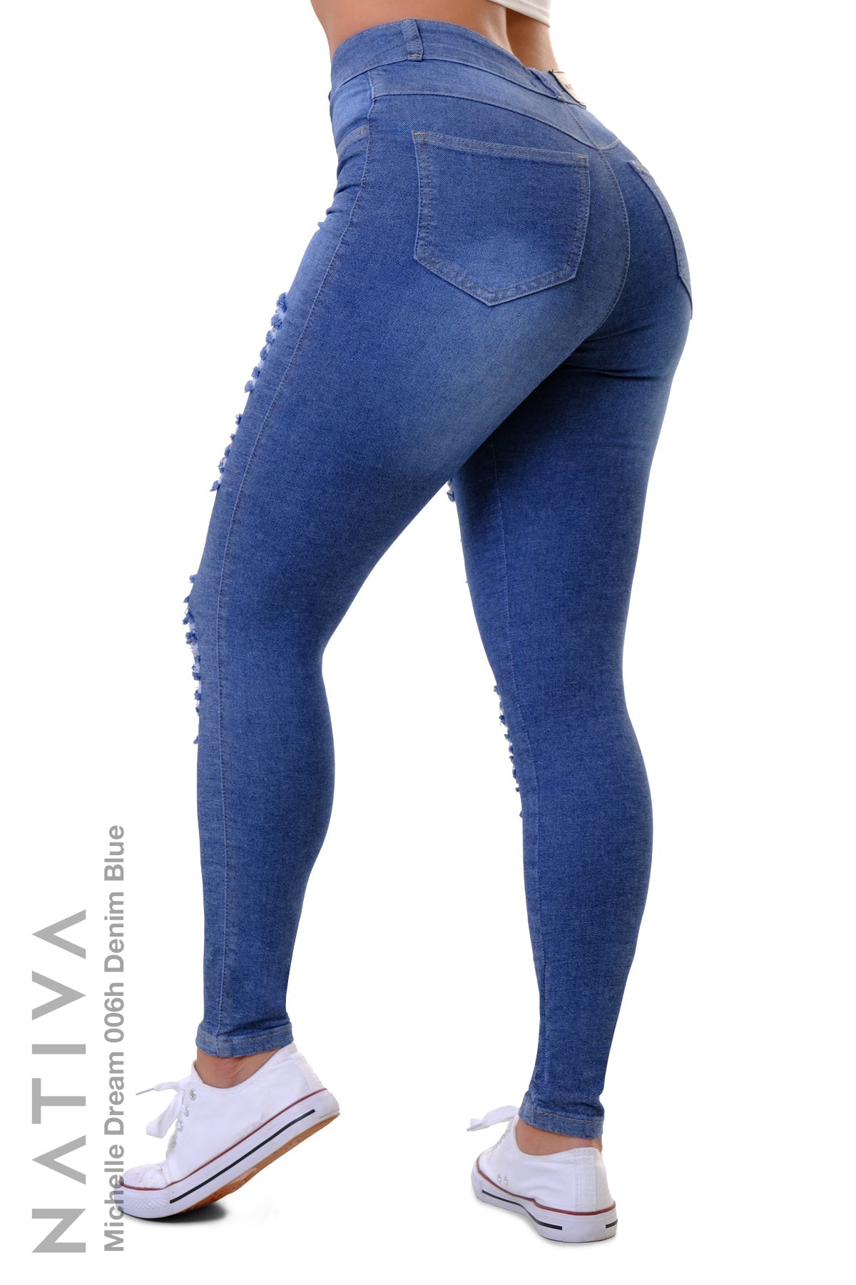 SUPER SKINNY JEANS, MICHELLE DREAM 006H DENIM BLUE, Talle Alto. Moldeador Ultra Confortable. Jornada Prolongada. Tecnología No Stress®