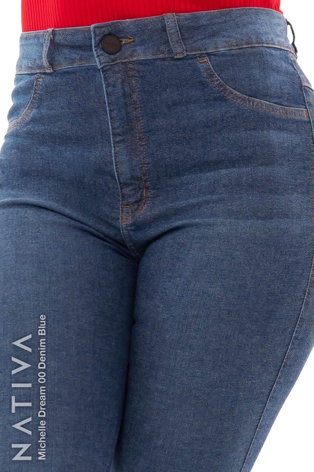 SUPER SKINNY JEANS, MICHELLE DREAM 00 DENIM BLUE, Talle Alto. Moldeador Ultra Confortable. Jornada Prolongada. Tecnología No Stress®