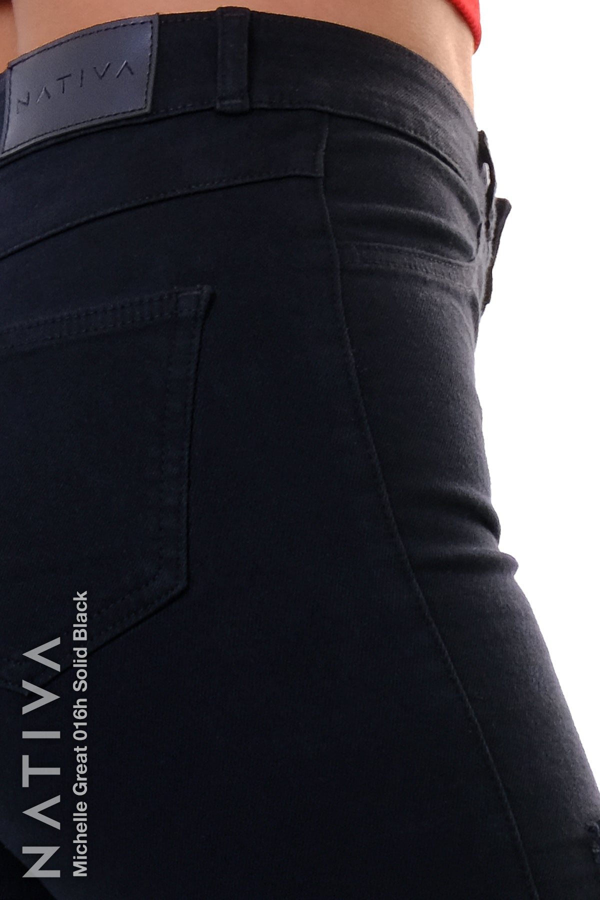 SUPER SKINNY JEANS, MICHELLE GREAT 016H BLACK, Talle Alto. Moldeador. Cuatro Estaciones. Tecnología No Stress®