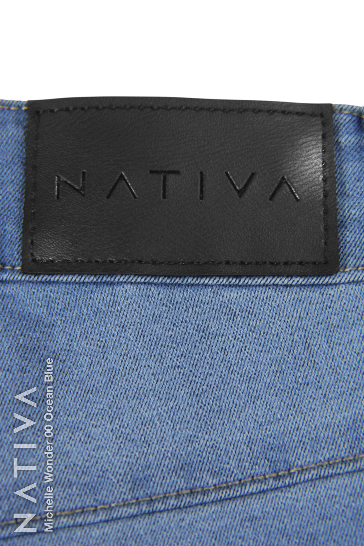 SUPER SKINNY JEANS, MICHELLE WONDER 00 OCEAN BLUE, Talle Alto. Moldeador y Afirmador. Casual 7 días. Tecnología No Stress®