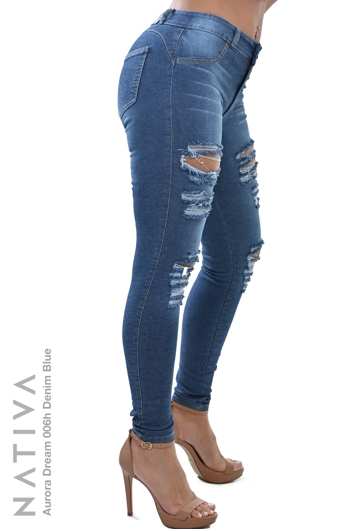 SUPER SKINNY JEANS, AURORA DREAM 006H DENIM BLUE, Talle Medio. Moldeador Ultra Confortable. Jornada Prolongada. Tecnología No Stress®