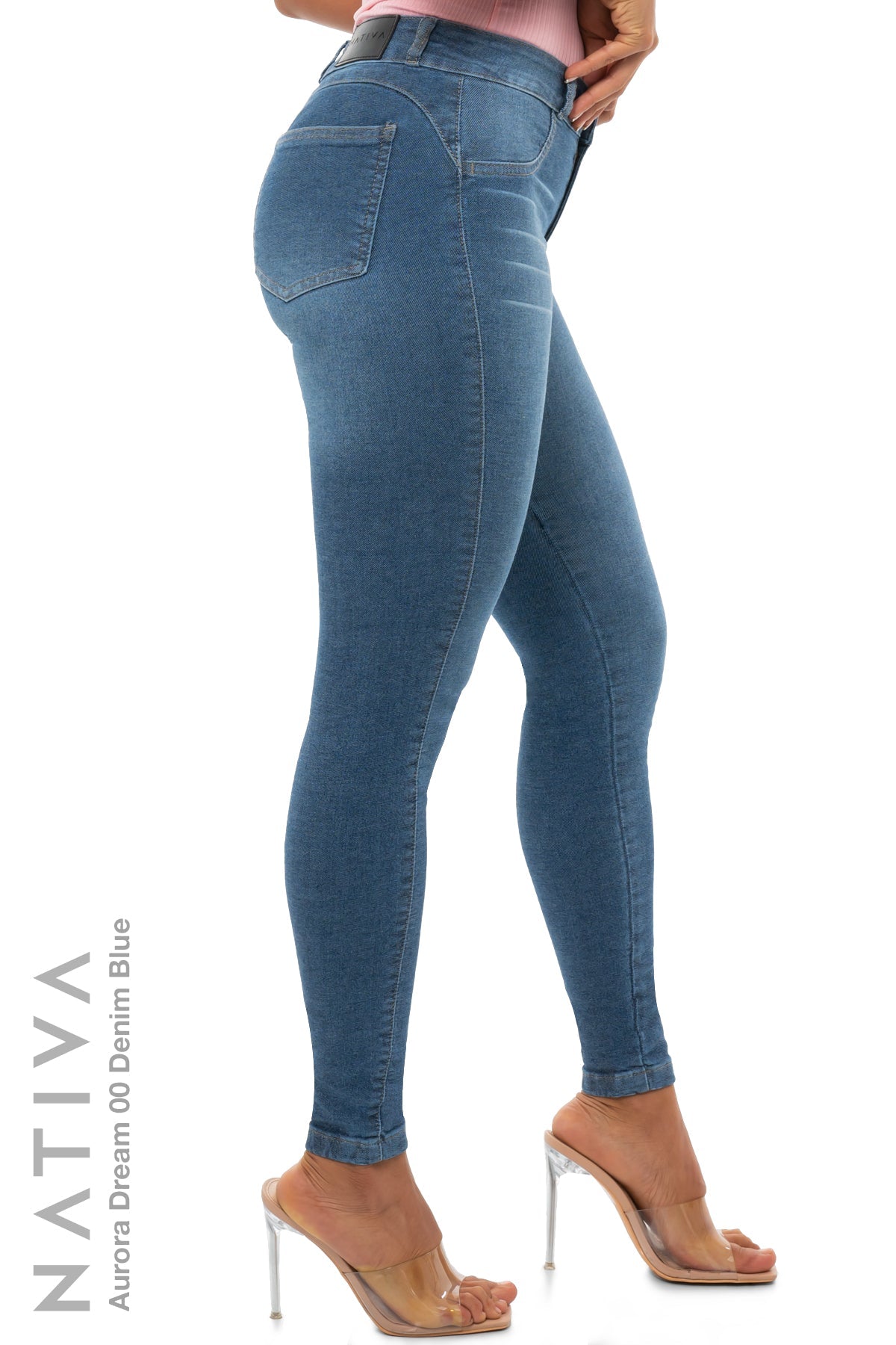 SUPER SKINNY JEANS, AURORA DREAM 00 DENIM BLUE, Talle Medio. Moldeador Ultra Confortable. Jornada Prolongada. Tecnología No Stress®