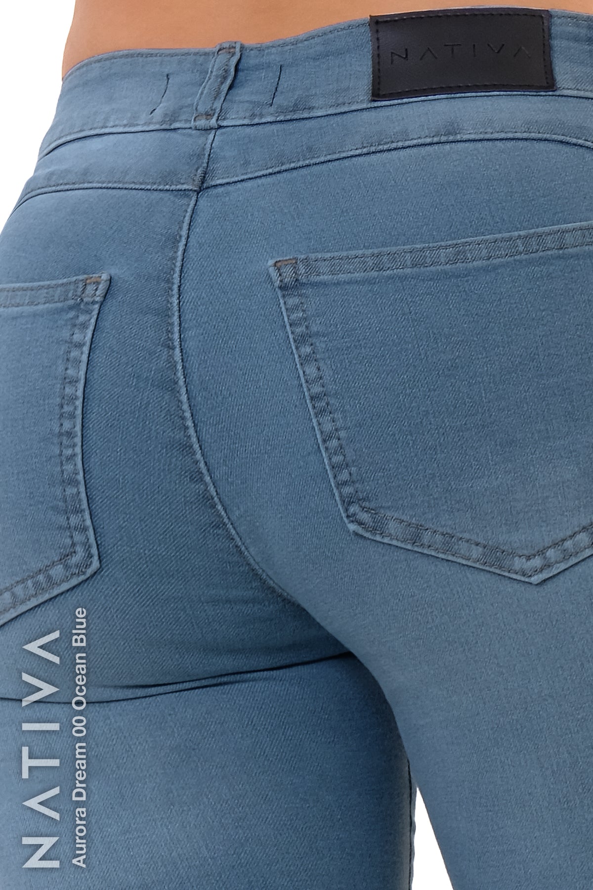 SUPER SKINNY JEANS, AURORA DREAM 00 OCEAN BLUE, Talle Medio. Moldeador Ultra Confortable. Jornada Prolongada. Tecnología No Stress®