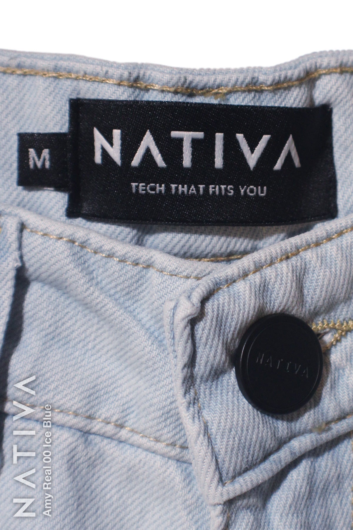 MOM SHORTS, TRUE DENIM, AMY REAL 00 ICE BLUE. Talle Alto. Auténtico e Interminable. Cintura Ajustable PERFECT FIT®