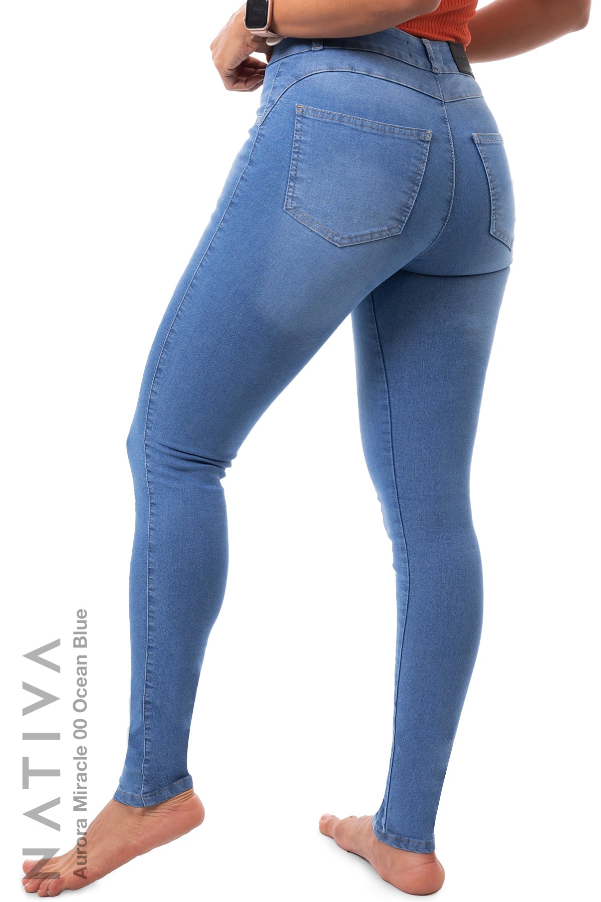 SUPER SKINNY JEANS, AURORA MIRACLE 00 OCEAN BLUE, Talle Medio. Moldeador. Movimiento Intenso. Tecnología No Stress®