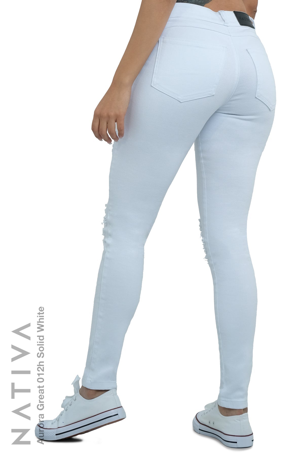 SUPER SKINNY JEANS, AURORA GREAT 012H WHITE, Talle Medio. Moldeador. Cuatro Estaciones. Tecnología No Stress®