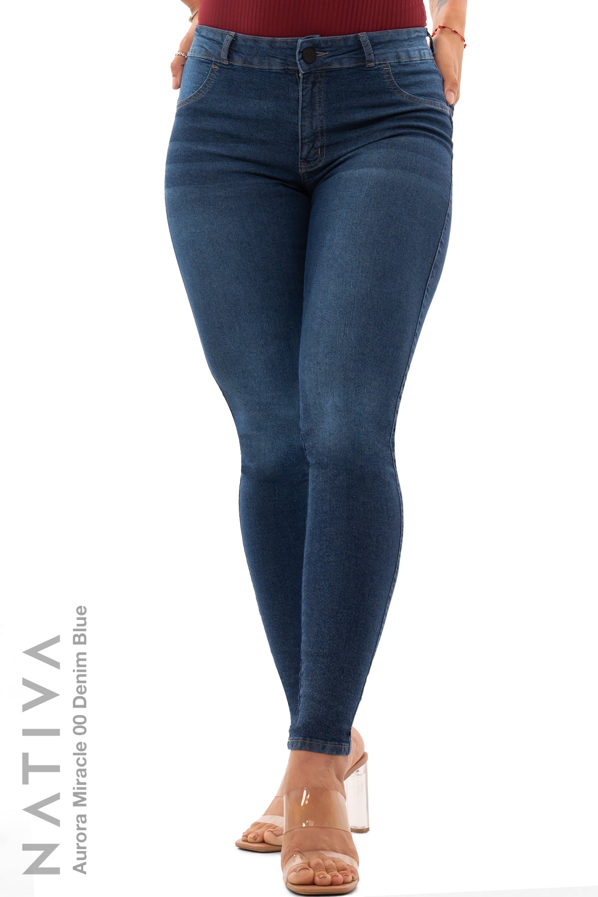 SUPER SKINNY JEANS, AURORA MIRACLE 00 DENIM BLUE, Talle Medio. Moldeador. Movimiento Intenso. Tecnología No Stress®