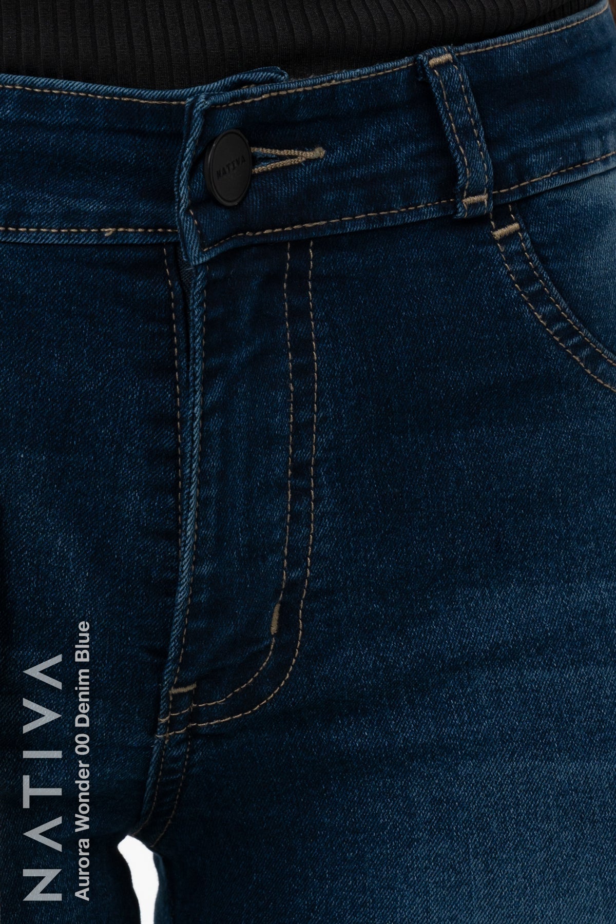 SUPER SKINNY JEANS, AURORA WONDER 00 DENIM BLUE, Talle Medio. Moldeador y Afirmador. Casual 7 días. Tecnología No Stress®