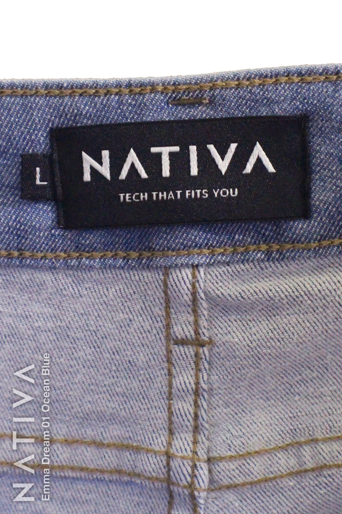 STRAIGH JEANS, EMMA DREAM 01 OCEAN BLUE. Talle Alto. Con tejidos ESFD (Extreme Stretch Flattering Denim). Cintura Ajustable PERFECT FIT®