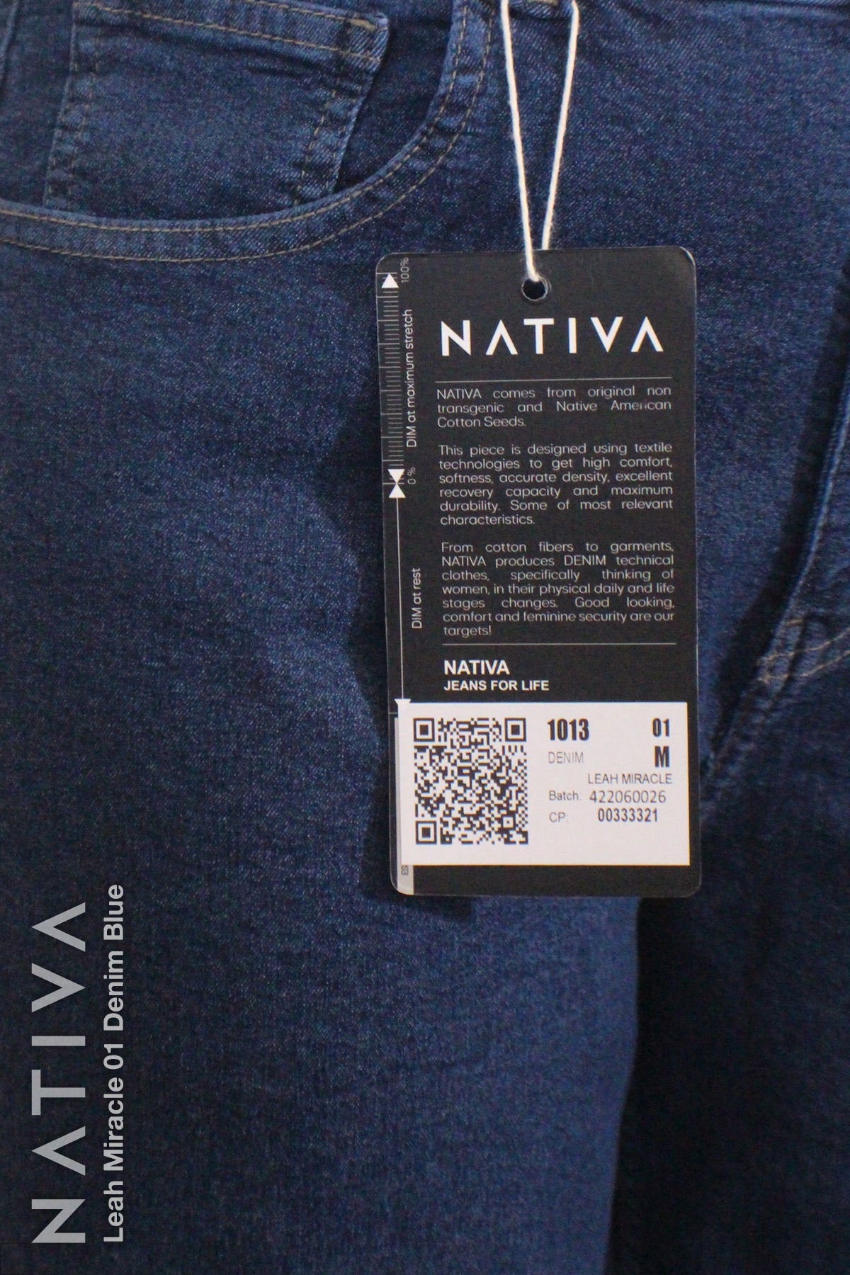 LEGGING JEANS, LEAH MIRACLE 01 DENIM BLUE. Talle Alto. De Fácil Colocado. Para Descanso, Viajes y Vacaciones. Tecnología No Stress®