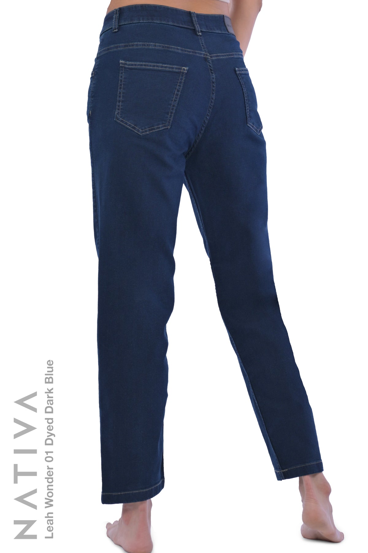 LEGGING JEANS, LEAH WONDER 01 DYED DARK. Talle Alto. De Fácil Colocado. Moldeador y Afirmador. Casual 7 días. Tecnología No Stress®