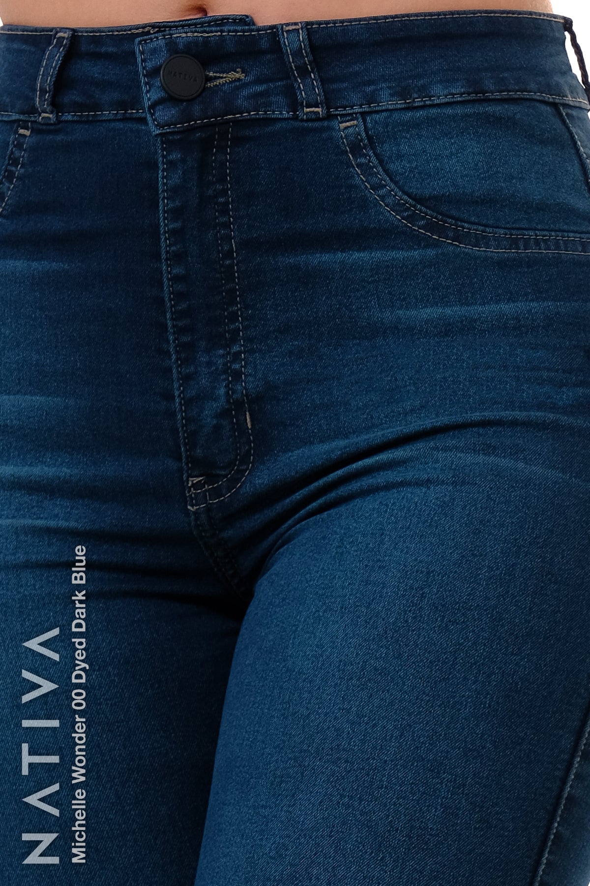 SUPER SKINNY JEANS, MICHELLE WONDER 00 DYED DARK, Talle Alto. Moldeador y Afirmador. Casual 7 días. Tecnología No Stress®