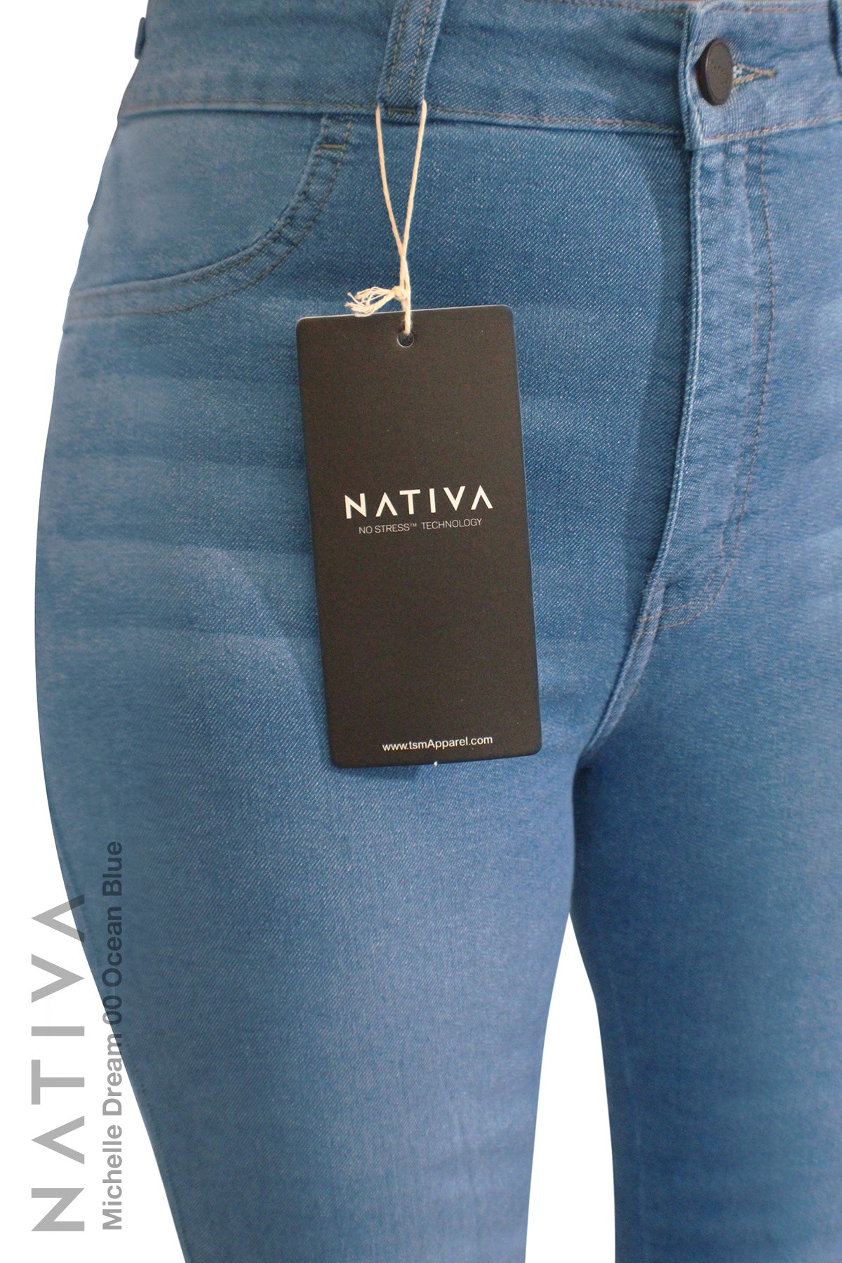 SUPER SKINNY JEANS, MICHELLE DREAM 00 OCEAN BLUE, Talle Alto. Moldeador Ultra Confortable. Jornada Prolongada. Tecnología No Stress®