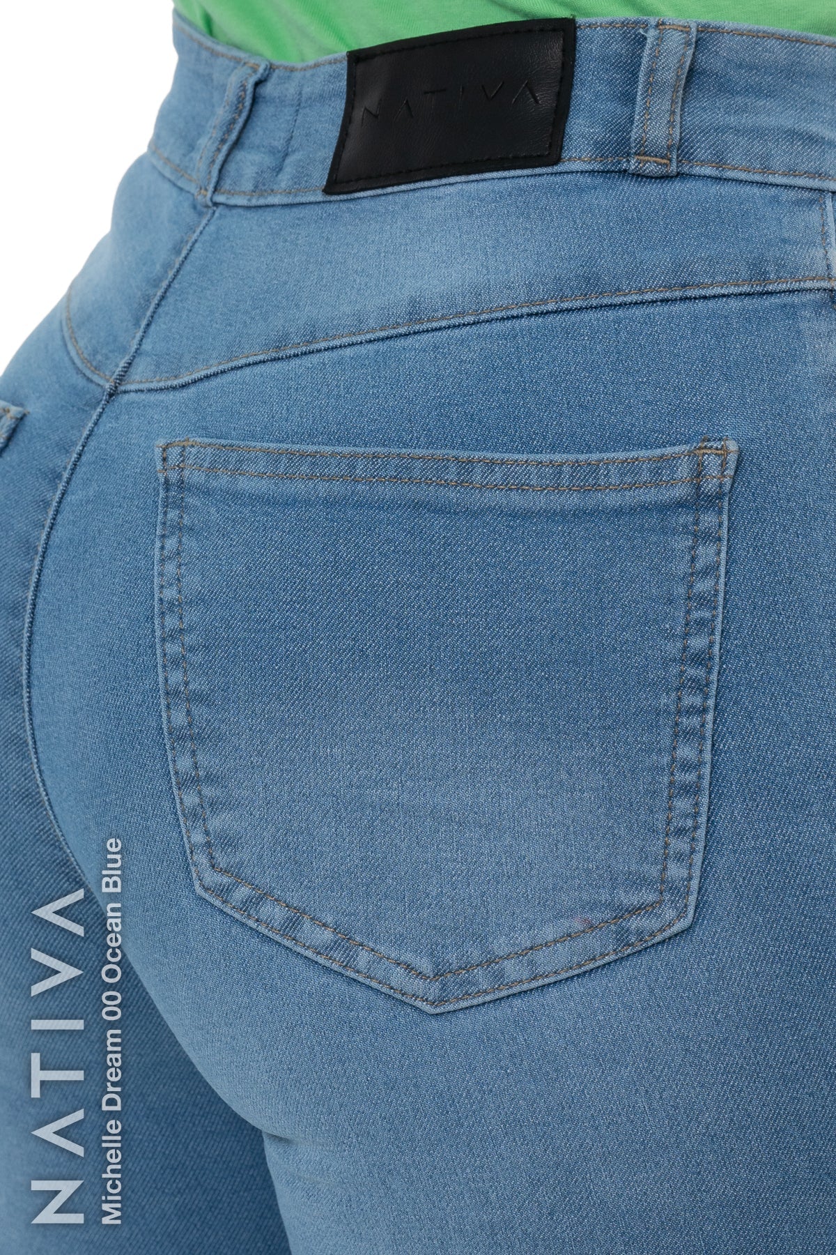 SUPER SKINNY JEANS, MICHELLE DREAM 00 OCEAN BLUE, Talle Alto. Moldeador Ultra Confortable. Jornada Prolongada. Tecnología No Stress®